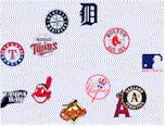 Colliding American League Logosl Screensaver