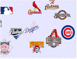 Colliding National League Logos Screensaver